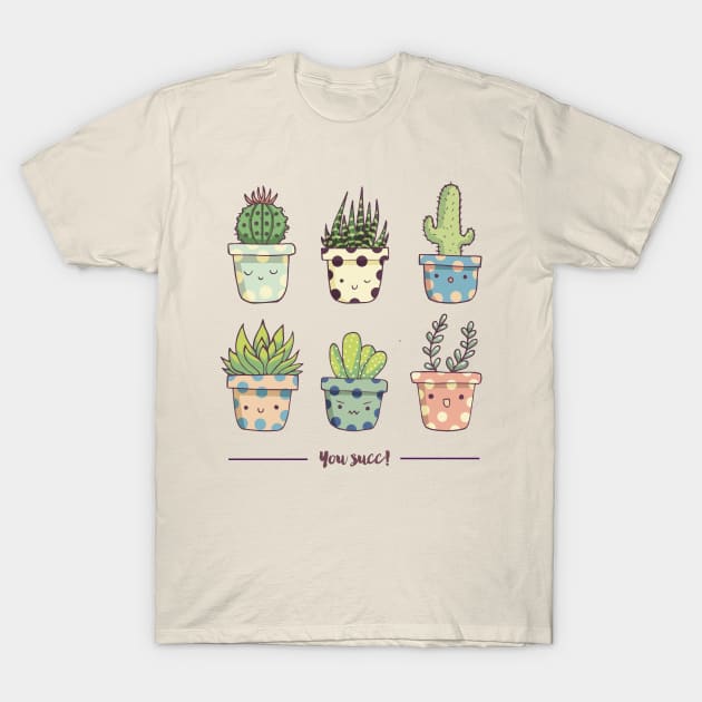 Cute succulents T-Shirt by Origami Studio